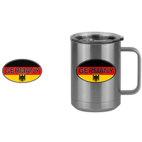 Thumbnail for Euro Oval Coffee Mug Tumbler with Handle (15 oz) - Germany - Design View