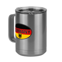 Thumbnail for Euro Oval Coffee Mug Tumbler with Handle (15 oz) - Germany - Front Left View