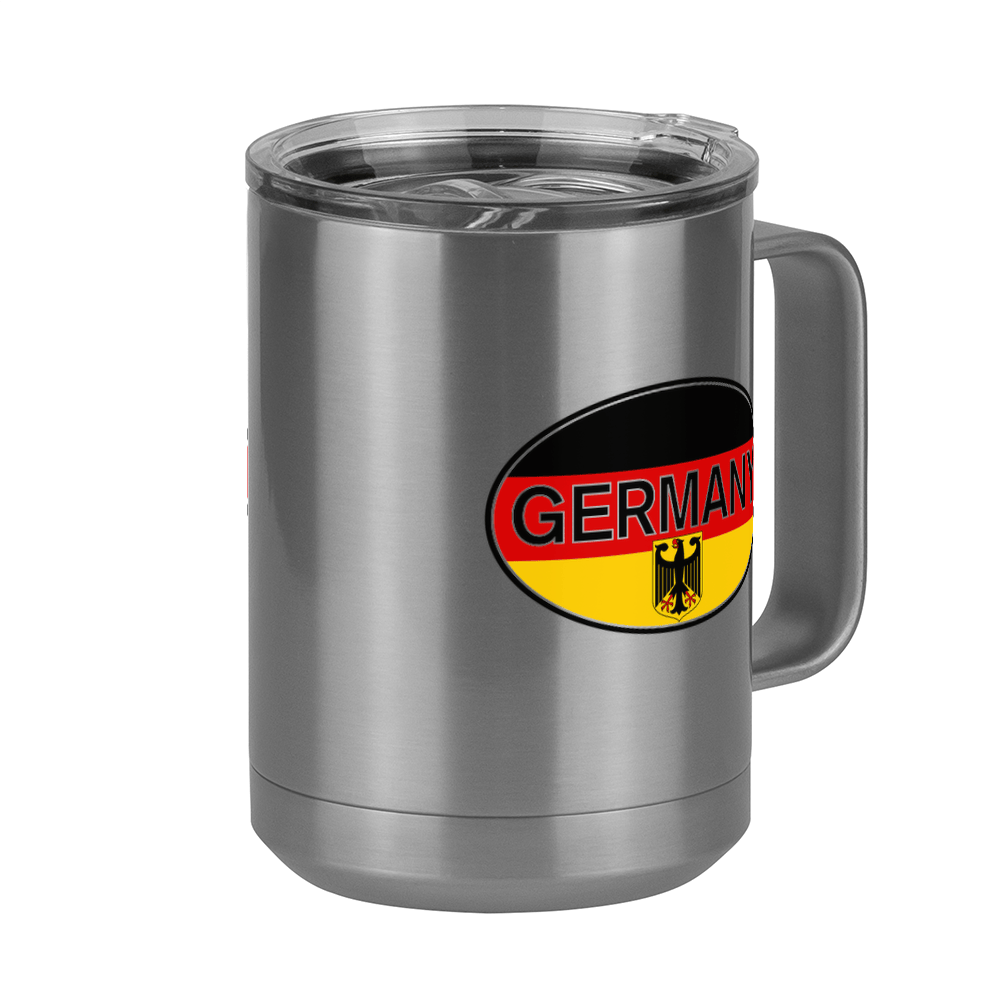 Euro Oval Coffee Mug Tumbler with Handle (15 oz) - Germany - Front Right View