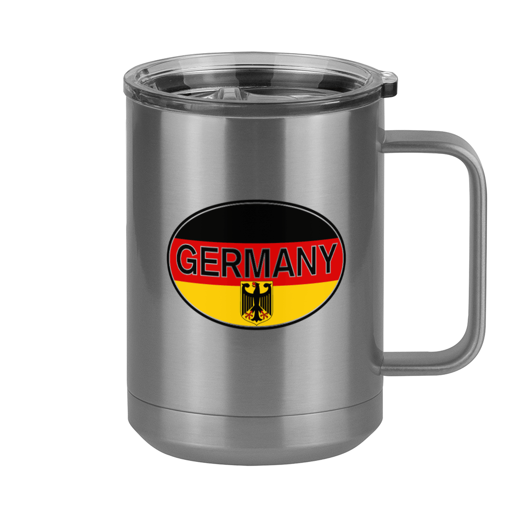 Euro Oval Coffee Mug Tumbler with Handle (15 oz) - Germany - Right View