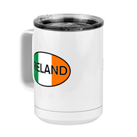 Thumbnail for Euro Oval Coffee Mug Tumbler with Handle (15 oz) - Ireland - Front Left View