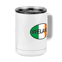 Thumbnail for Euro Oval Coffee Mug Tumbler with Handle (15 oz) - Ireland - Front Right View