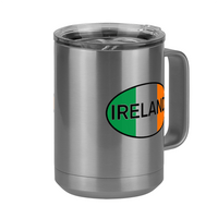 Thumbnail for Euro Oval Coffee Mug Tumbler with Handle (15 oz) - Ireland - Front Right View