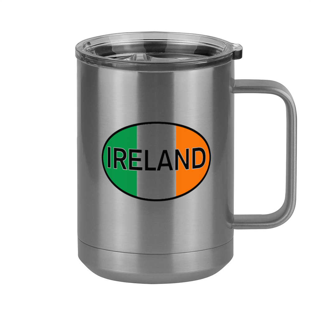 Euro Oval Coffee Mug Tumbler with Handle (15 oz) - Ireland - Right View