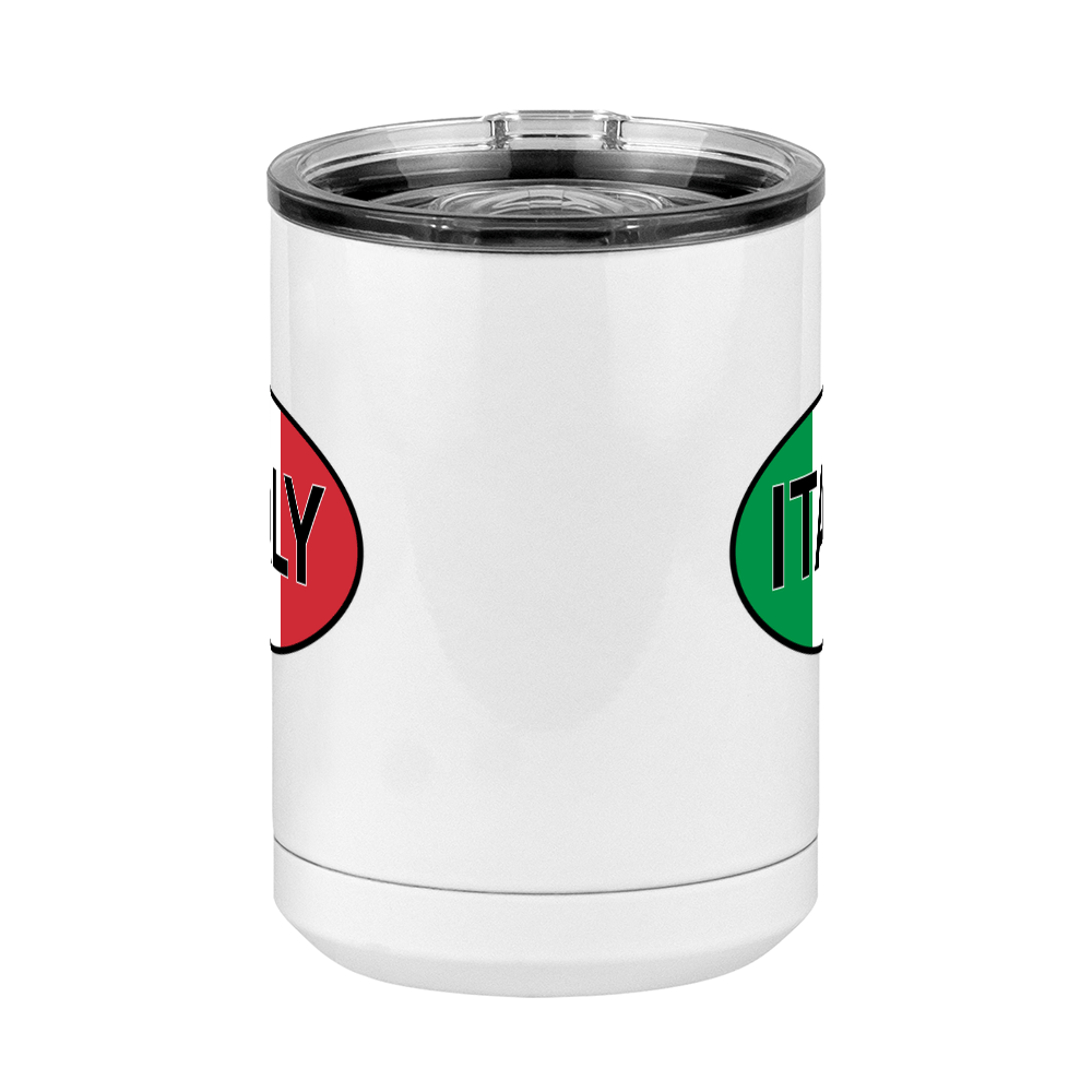 Euro Oval Coffee Mug Tumbler with Handle (15 oz) - Italy - Front View