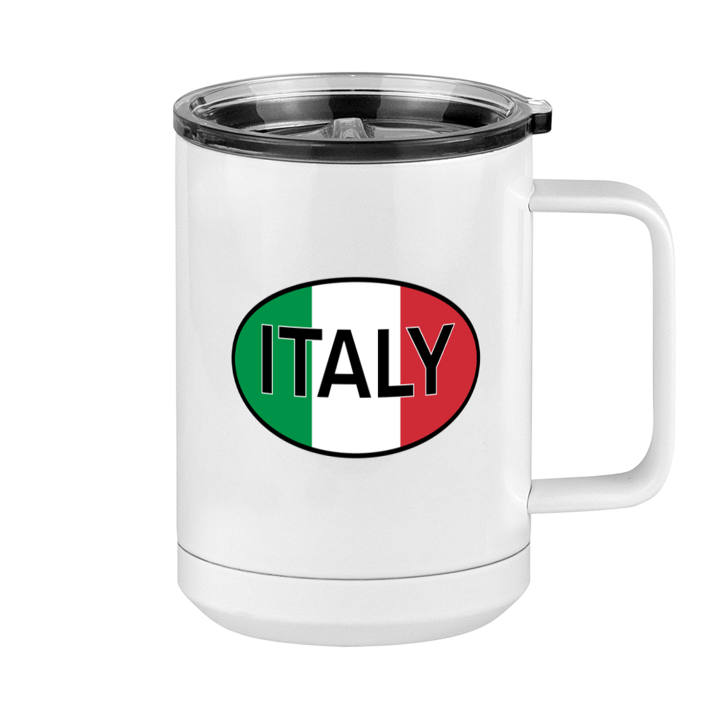 Euro Oval Coffee Mug Tumbler with Handle (15 oz) - Italy - Right View