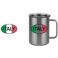 Thumbnail for Euro Oval Coffee Mug Tumbler with Handle (15 oz) - Italy - Design View