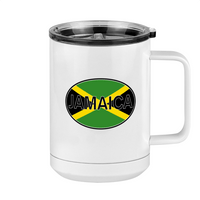 Thumbnail for Euro Oval Coffee Mug Tumbler with Handle (15 oz) - Jamaica - Right View