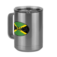 Thumbnail for Euro Oval Coffee Mug Tumbler with Handle (15 oz) - Jamaica - Front Left View
