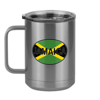 Thumbnail for Euro Oval Coffee Mug Tumbler with Handle (15 oz) - Jamaica - Left View