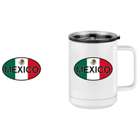 Thumbnail for Euro Oval Coffee Mug Tumbler with Handle (15 oz) - Mexico - Design View