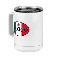 Thumbnail for Euro Oval Coffee Mug Tumbler with Handle (15 oz) - Mexico - Front Left View