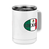 Thumbnail for Euro Oval Coffee Mug Tumbler with Handle (15 oz) - Mexico - Front Right View