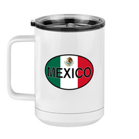 Thumbnail for Euro Oval Coffee Mug Tumbler with Handle (15 oz) - Mexico - Left View