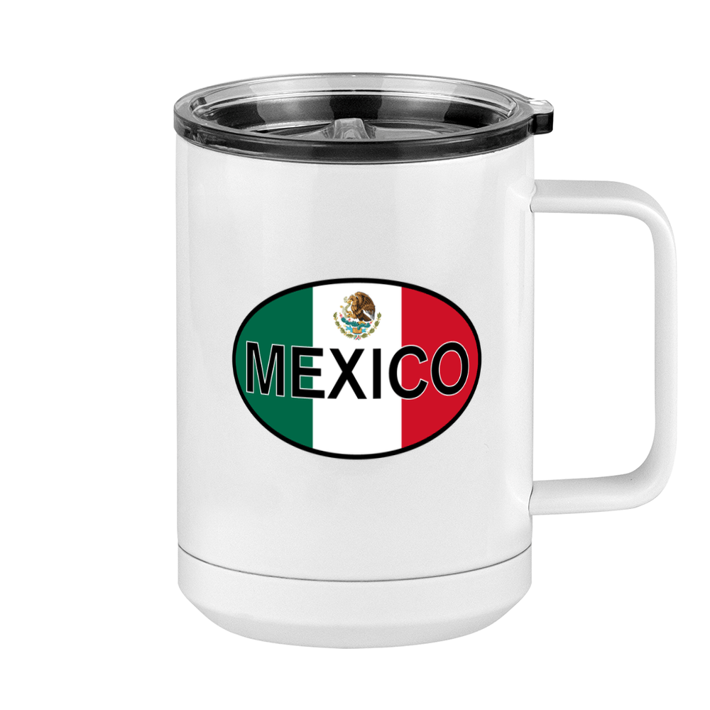 Euro Oval Coffee Mug Tumbler with Handle (15 oz) - Mexico - Right View