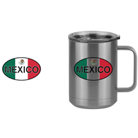 Thumbnail for Euro Oval Coffee Mug Tumbler with Handle (15 oz) - Mexico - Design View