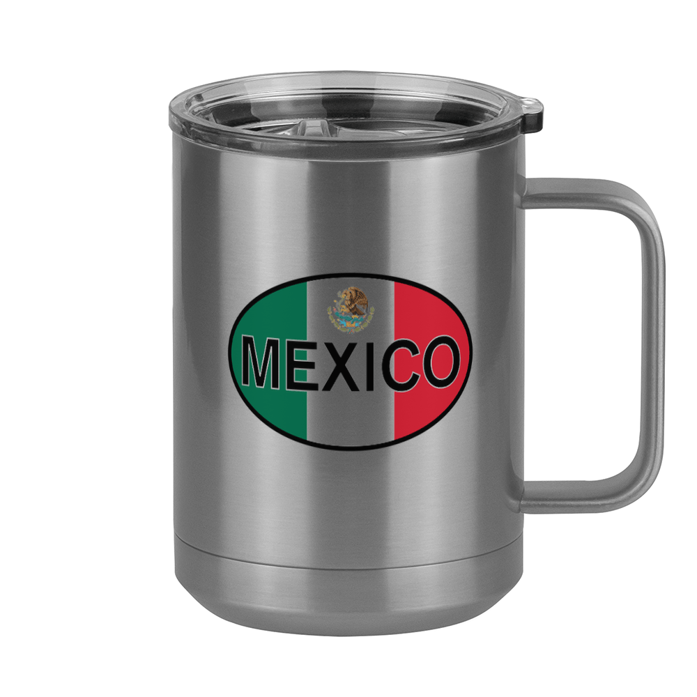 Euro Oval Coffee Mug Tumbler with Handle (15 oz) - Mexico - Right View
