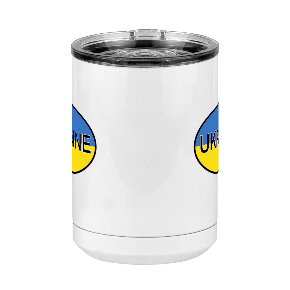 Euro Oval Coffee Mug Tumbler with Handle (15 oz) - Ukraine - Front View