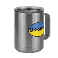 Thumbnail for Euro Oval Coffee Mug Tumbler with Handle (15 oz) - Ukraine - Front Right View