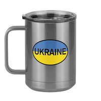 Thumbnail for Euro Oval Coffee Mug Tumbler with Handle (15 oz) - Ukraine - Left View