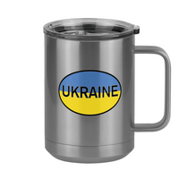 Thumbnail for Euro Oval Coffee Mug Tumbler with Handle (15 oz) - Ukraine - Right View