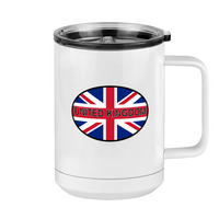 Thumbnail for Euro Oval Coffee Mug Tumbler with Handle (15 oz) - United Kingdom - Right View