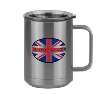 Thumbnail for Euro Oval Coffee Mug Tumbler with Handle (15 oz) - United Kingdom - Right View