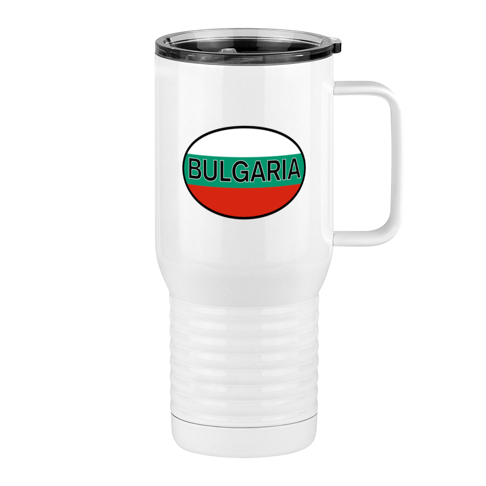 Euro Oval Travel Coffee Mug Tumbler with Handle (20 oz) - Bulgaria - Right View