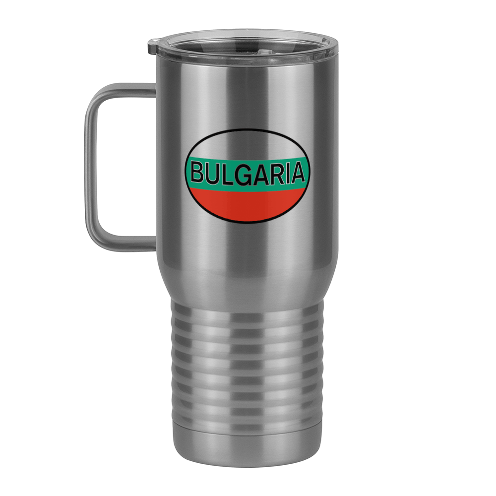Euro Oval Travel Coffee Mug Tumbler with Handle (20 oz) - Bulgaria - Left View