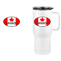 Thumbnail for Euro Oval Travel Coffee Mug Tumbler with Handle (20 oz) - Canada - Design View