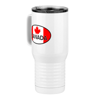 Thumbnail for Euro Oval Travel Coffee Mug Tumbler with Handle (20 oz) - Canada - Front Left View