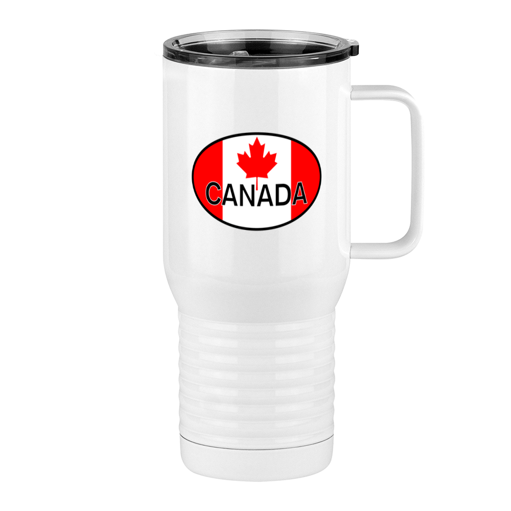 Euro Oval Travel Coffee Mug Tumbler with Handle (20 oz) - Canada - Right View