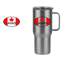 Thumbnail for Euro Oval Travel Coffee Mug Tumbler with Handle (20 oz) - Canada - Design View