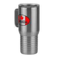 Thumbnail for Euro Oval Travel Coffee Mug Tumbler with Handle (20 oz) - Canada - Front Left View