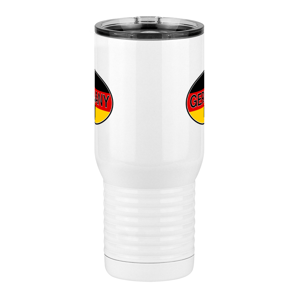 Euro Oval Travel Coffee Mug Tumbler with Handle (20 oz) - Germany - Front View