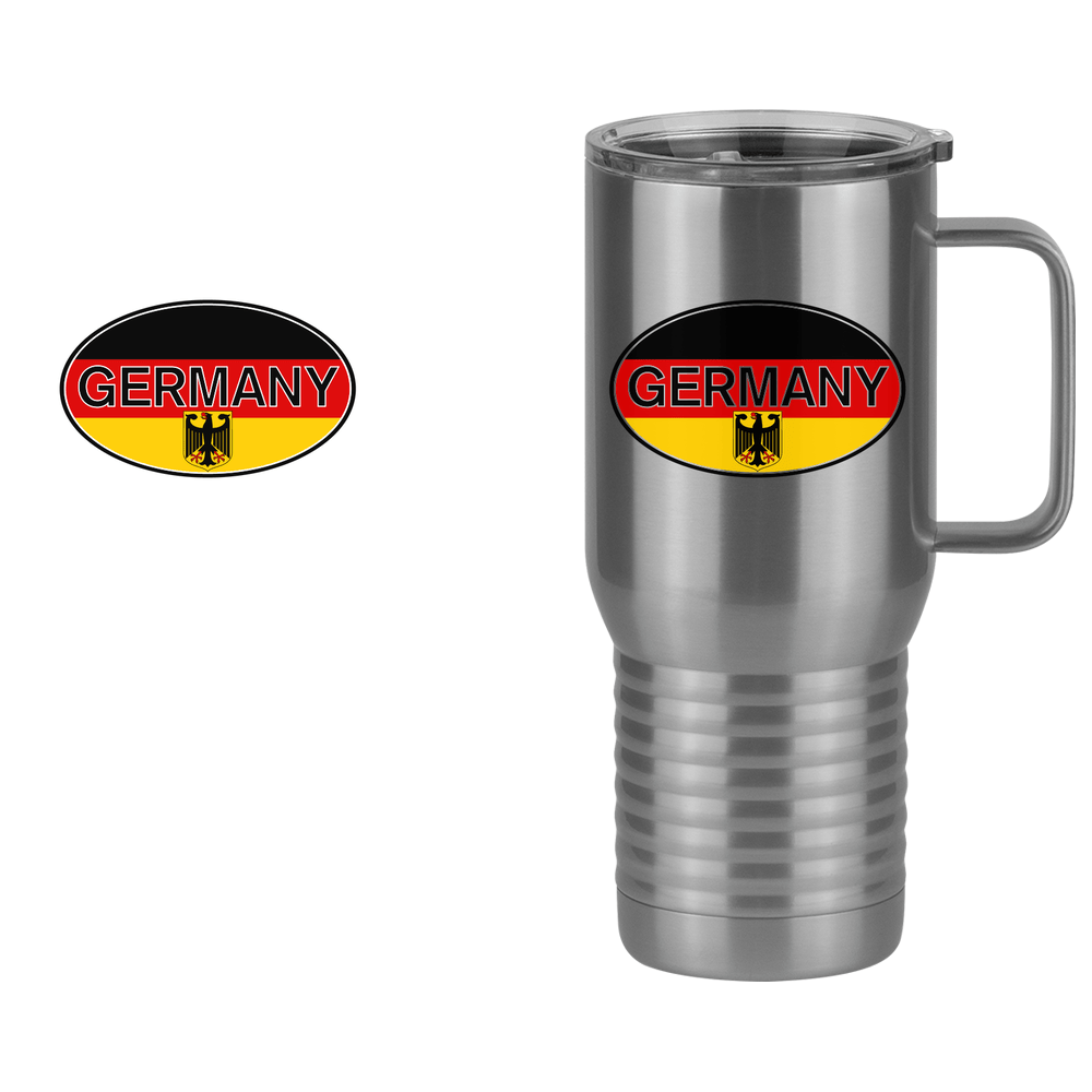 Euro Oval Travel Coffee Mug Tumbler with Handle (20 oz) - Germany - Design View