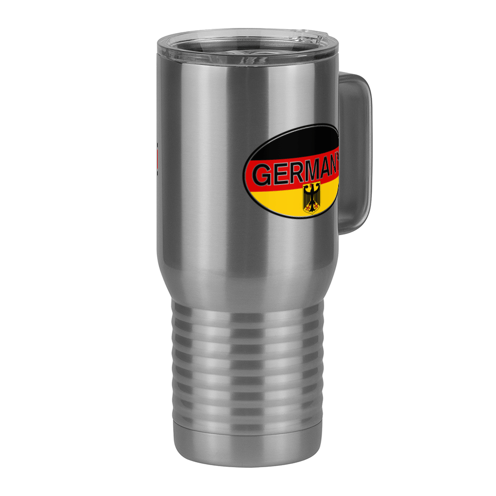 Euro Oval Travel Coffee Mug Tumbler with Handle (20 oz) - Germany - Front Right View