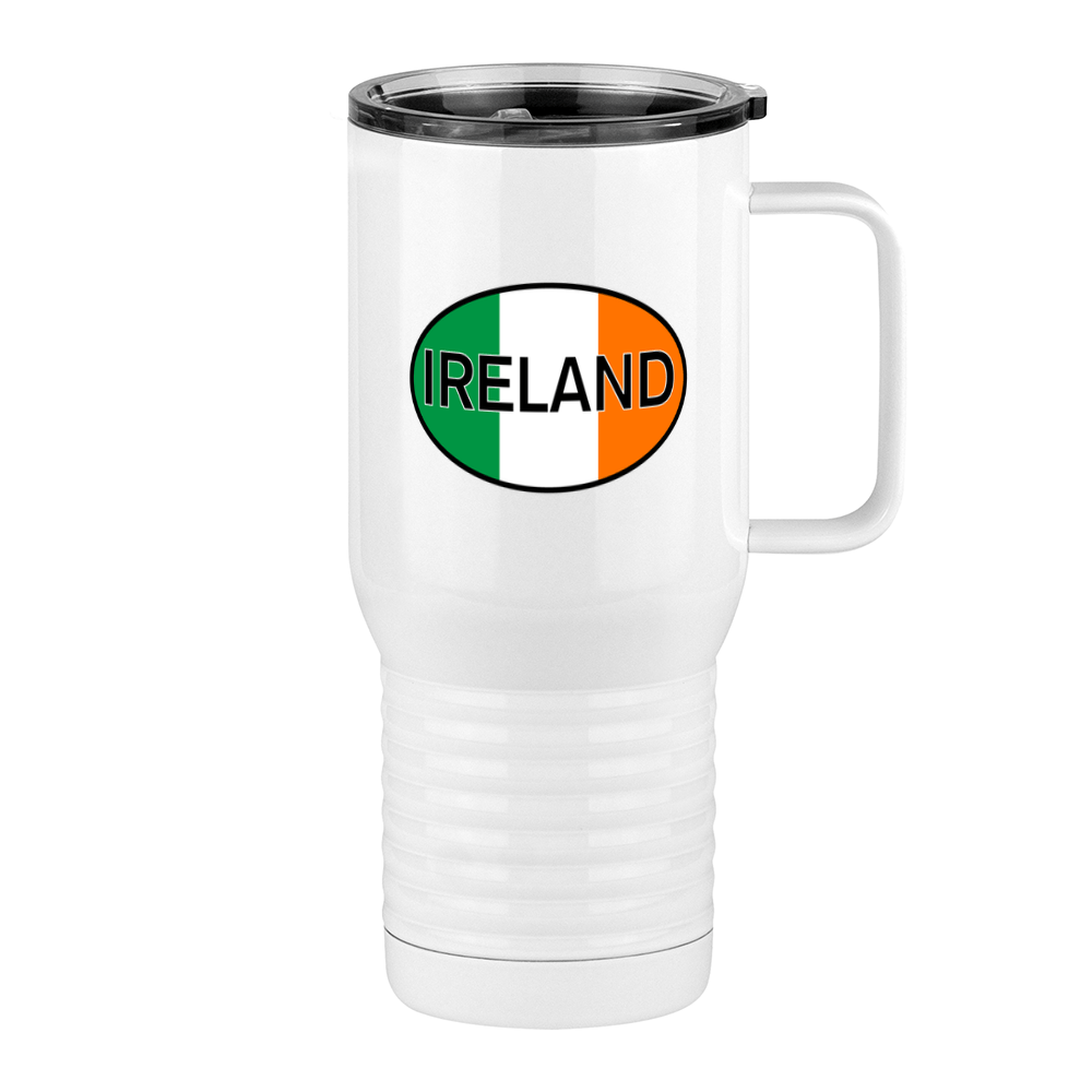 Euro Oval Travel Coffee Mug Tumbler with Handle (20 oz) - Ireland - Right View
