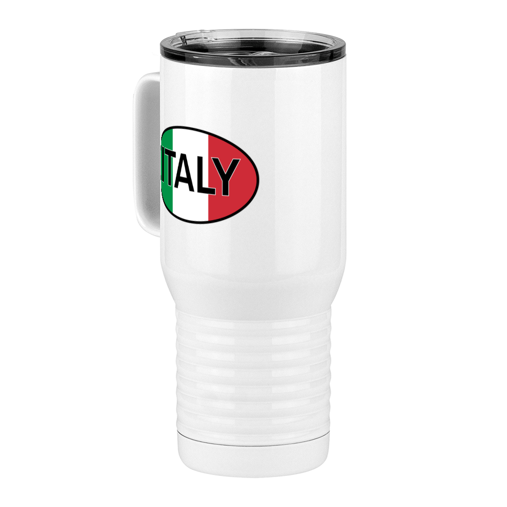 Euro Oval Travel Coffee Mug Tumbler with Handle (20 oz) - Italy - Front Left View