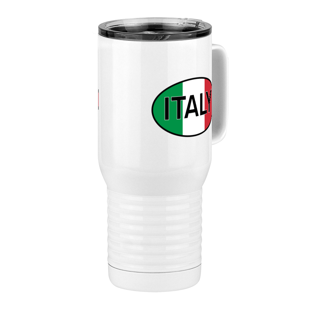 Euro Oval Travel Coffee Mug Tumbler with Handle (20 oz) - Italy - Front Right View