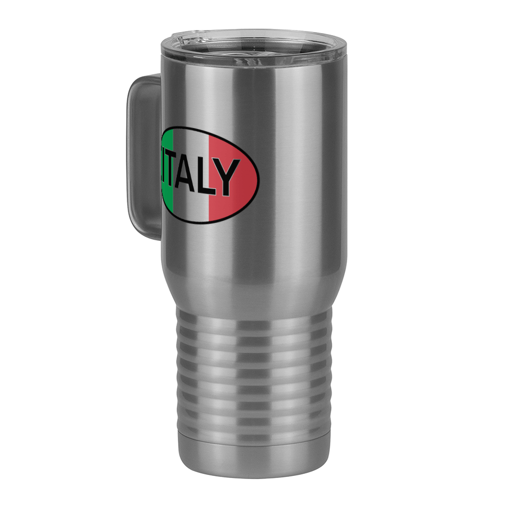 Euro Oval Travel Coffee Mug Tumbler with Handle (20 oz) - Italy - Front Left View