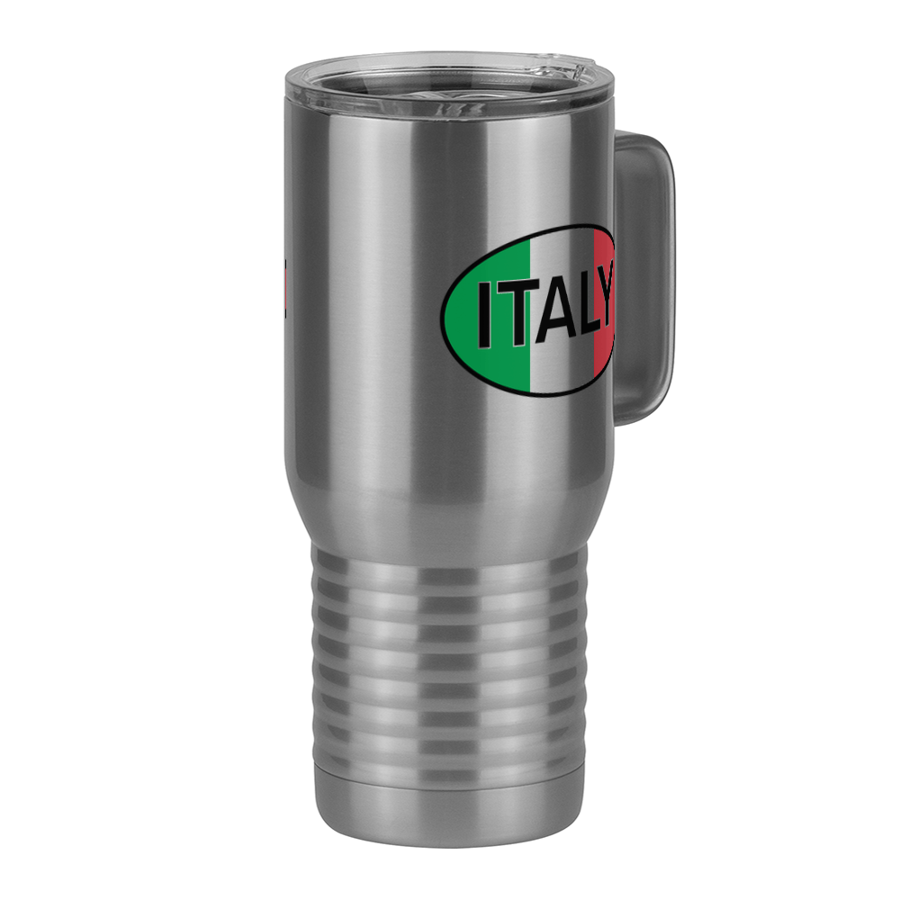 Euro Oval Travel Coffee Mug Tumbler with Handle (20 oz) - Italy - Front Right View