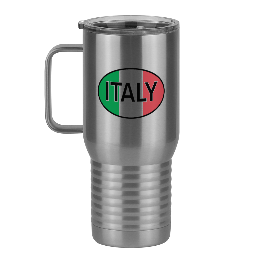Euro Oval Travel Coffee Mug Tumbler with Handle (20 oz) - Italy - Left View