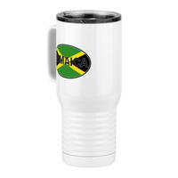 Thumbnail for Euro Oval Travel Coffee Mug Tumbler with Handle (20 oz) - Jamaica - Front Left View