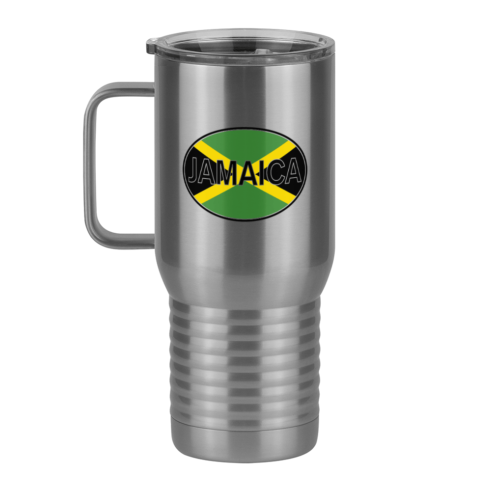 Euro Oval Travel Coffee Mug Tumbler with Handle (20 oz) - Jamaica - Left View