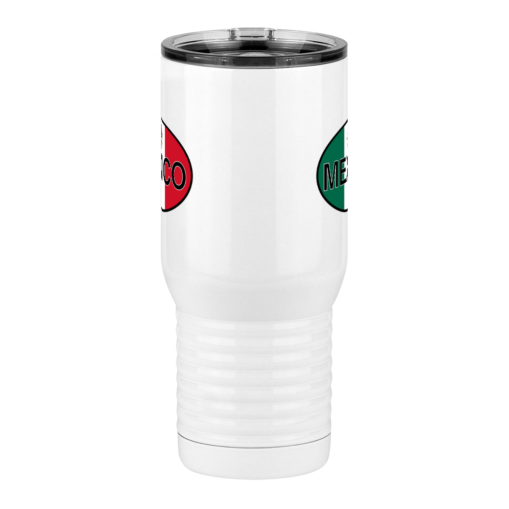 Euro Oval Travel Coffee Mug Tumbler with Handle (20 oz) - Mexico - Front View