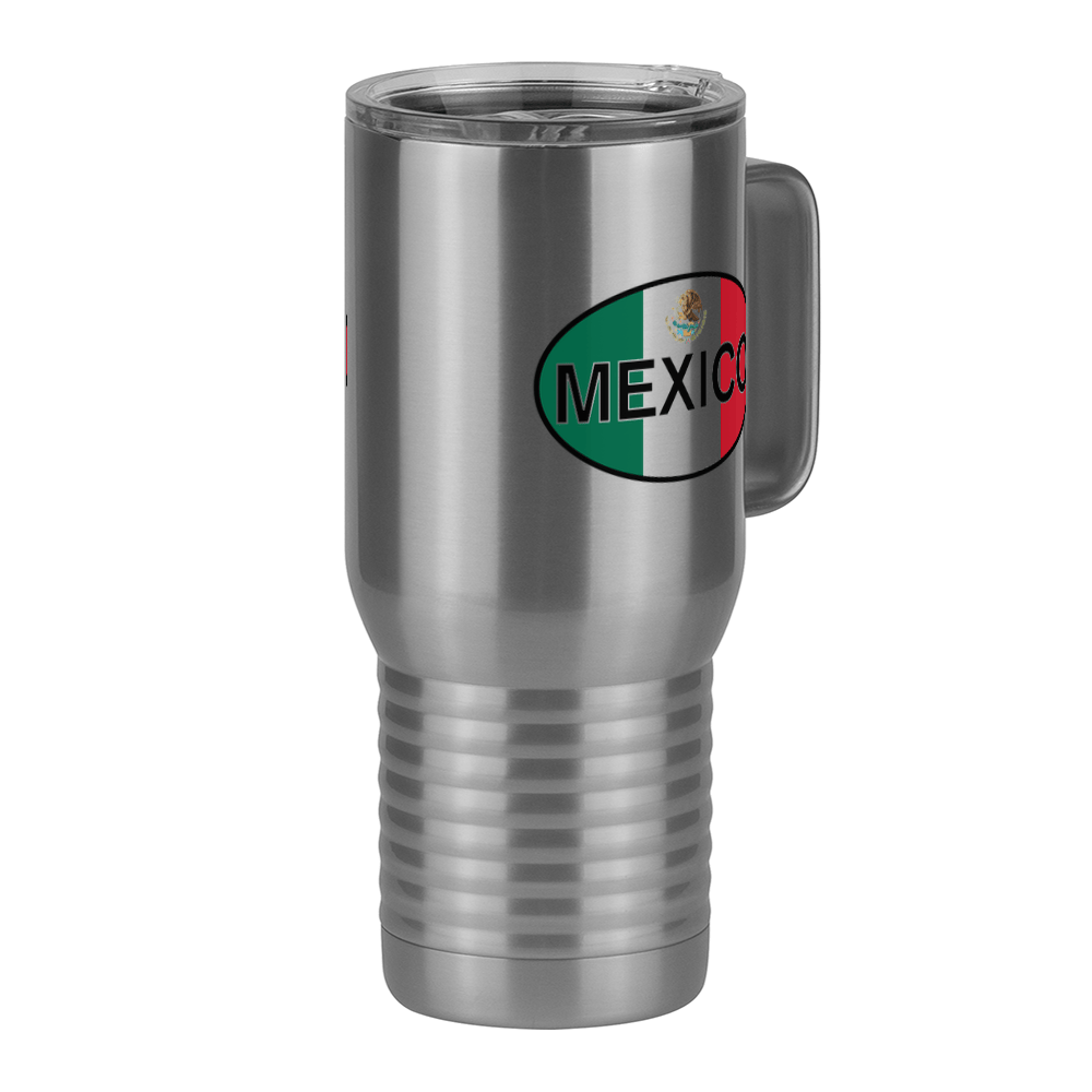 Euro Oval Travel Coffee Mug Tumbler with Handle (20 oz) - Mexico - Front Right View