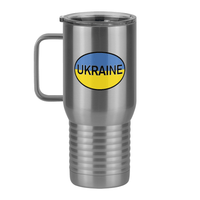 Thumbnail for Euro Oval Travel Coffee Mug Tumbler with Handle (20 oz) - Ukraine - Left View