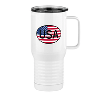 Thumbnail for Euro Oval Travel Coffee Mug Tumbler with Handle (20 oz) - USA - Right View