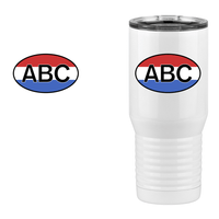 Thumbnail for Personalized Euro Oval Tall Travel Tumbler (20 oz) - Horizontal Stripes - Design View